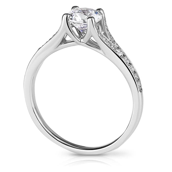 Split band hot sale diamond ring