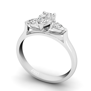 pear diamond trilogy ring