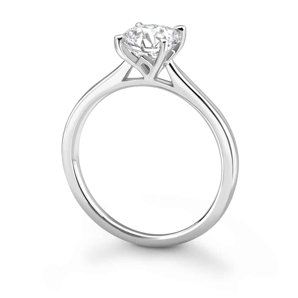 four claw lotus shank diamond engagement solitaire