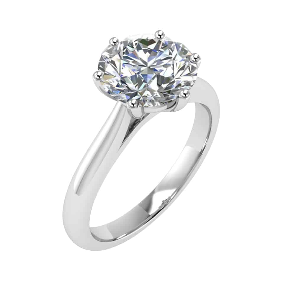 3.0 CT Emerald Cut Lab Grown Diamond Engagement Ring - IGI Certified