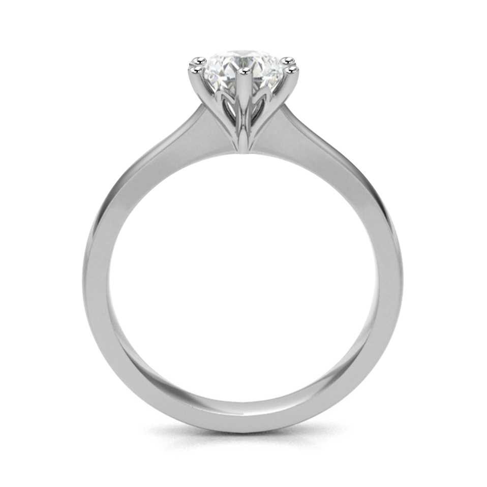 Serenade 6 claw diamond ring front