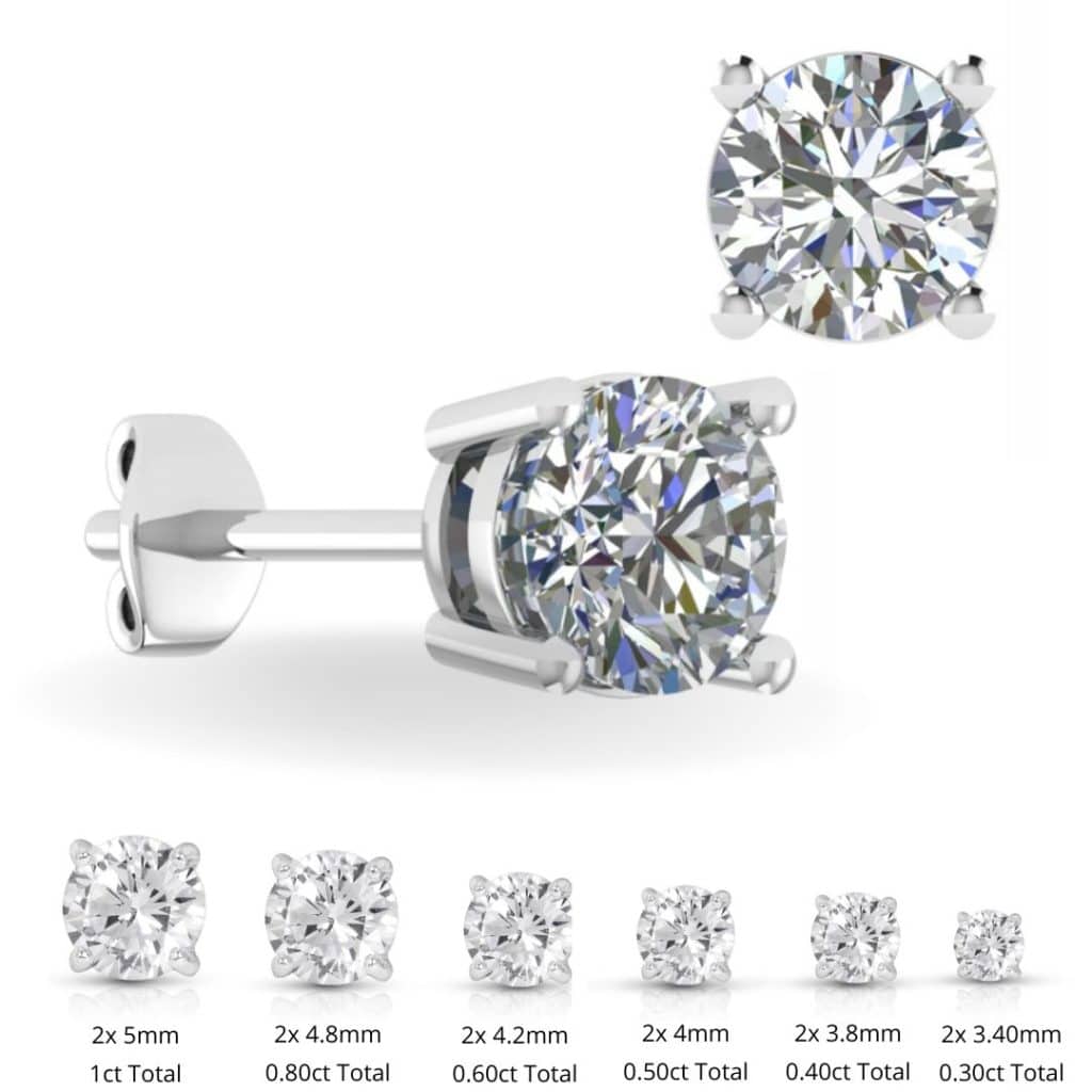 Lab grown Diamond Earrings | Cheap Lab Grown Diamond Studs