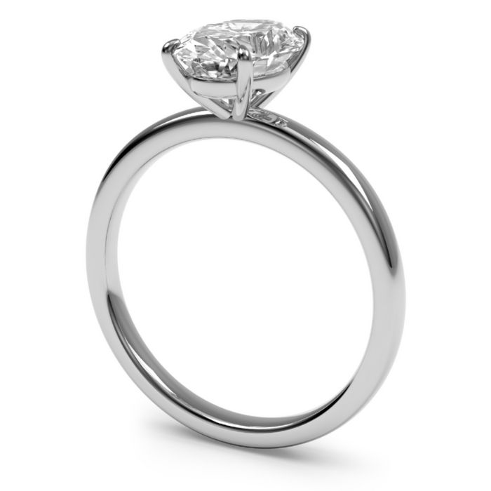 Picture of a Platinum Oval Diamond Engagement Ring s