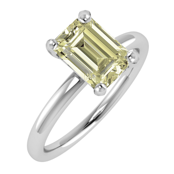 yellow diamond emerald cut