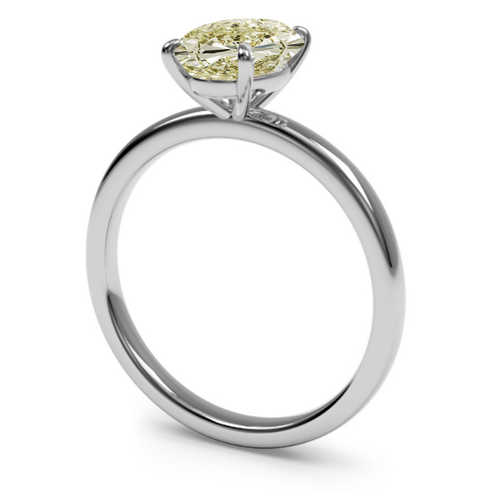 yellow diamond oval cut engagement ring