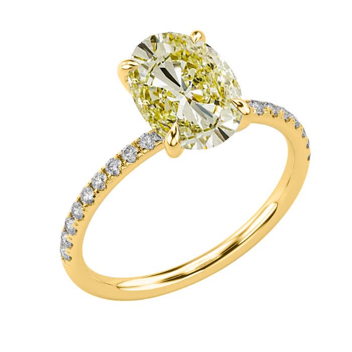 Intense 2ct oval yellow diamond